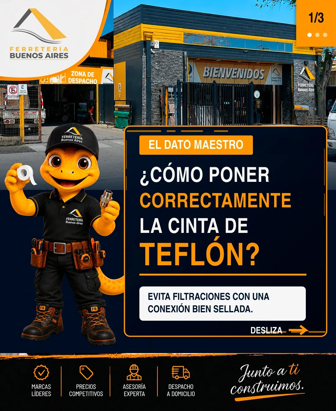 Lámina 1: Juanito con una cinta de teflón y un niple pregunta cómo poner correctamente la cinta de teflón para evitar filtraciones con una conexión bien sellada